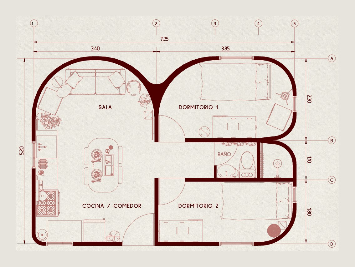 Casa Molisb — planta arquitectónica